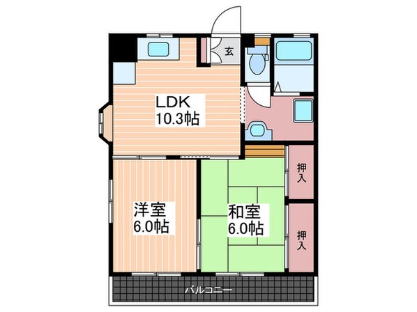 グリ－ンシティ串戸の物件間取画像